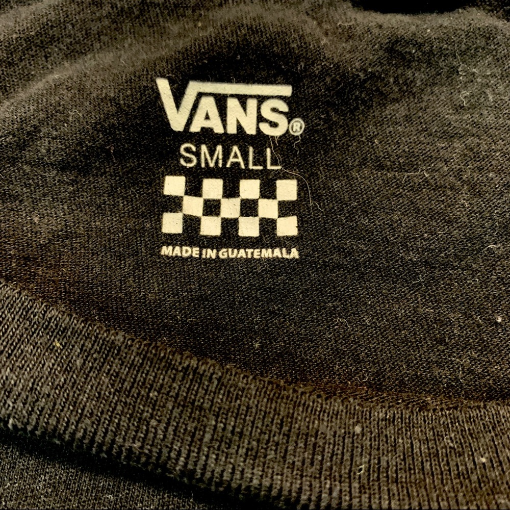 Black and White Vans Logo T-shirt or Crop Tee - Picture 5 of 6